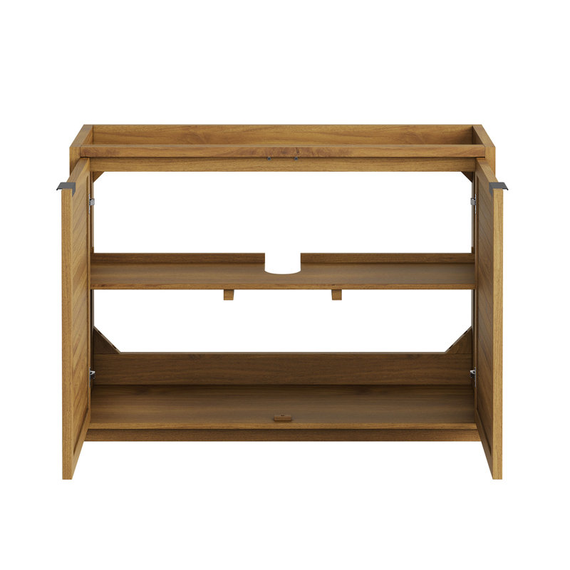Brylee Freestanding Standard With Solid Wood Top, Natural, Natural