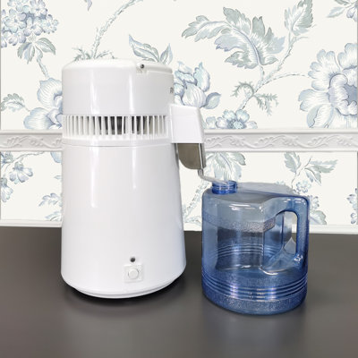 FixtureDisplays Distilled Water Maker, 1 Gallon Water Distiller, 10.75 X 10.75 X 15.35", 4L Home Countertop Water Distiller Machine, Table Desktop Water Distil Distilling Purifier Purification Filter, Home Pure Clean Water Device 15667