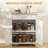 Cheng Solid Wood Top Kitchen Cart-924495317