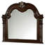 Kera Vanity Dresser Mirror, Vintage Camelback Design, Cherry Brown