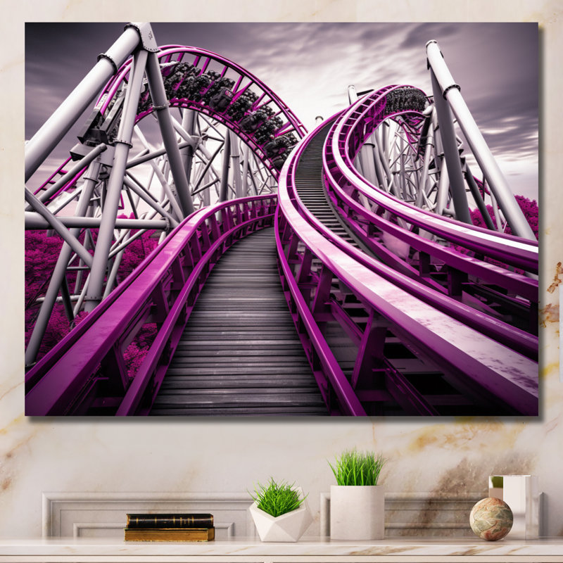 Rollercoaster Lo boucles Dreams I, Toile tendue, H 30 po x l 40 po x P 1,5 po