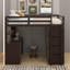Lit mezzanine simple avec tiroirs, bureau et garde-robe-1316351447