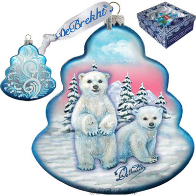 Holiday 4'' Handmade Glass Holiday Shaped Ornament