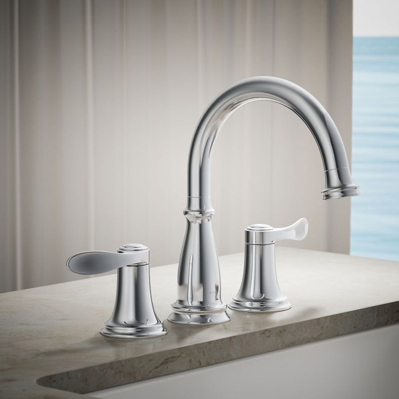 Bellera Bath Trim 2 Deck Mounted Roman Tub Faucet, Polished Chrome