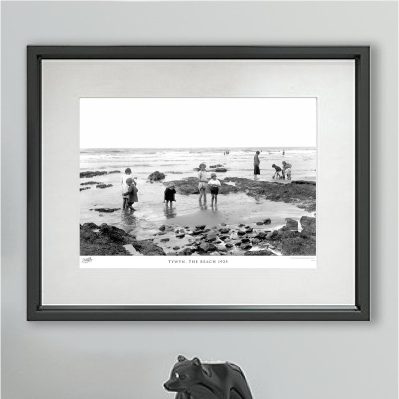 Tywyn, The Beach 1925 by Francis Frith - Single Picture Frame Print, 45cm H x 60cm W x 2.3cm D