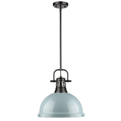 Calico 1-Light Dimmable Steel Dome Pendant with Adjustable Height