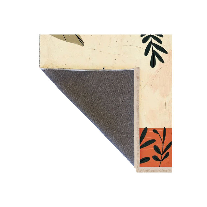Tapis décoratif moderne à motif pastel, Tapis de couloir 3 pi 3 po x 6 pi 7 po inclus