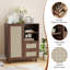 Armoire d'appoint en rotin avec tablettes réglables-85159873