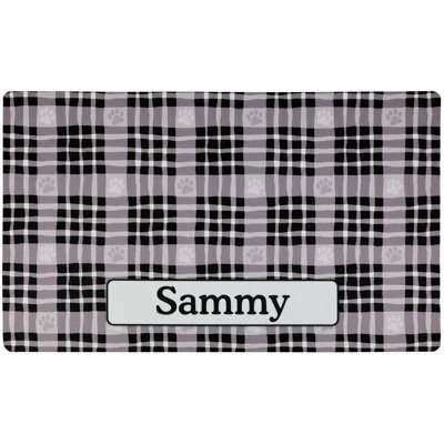 Personalized Pet Bowl Placemat, Feeding Mat For Dog & Cat - Absorbent Material & Waterproof Backing