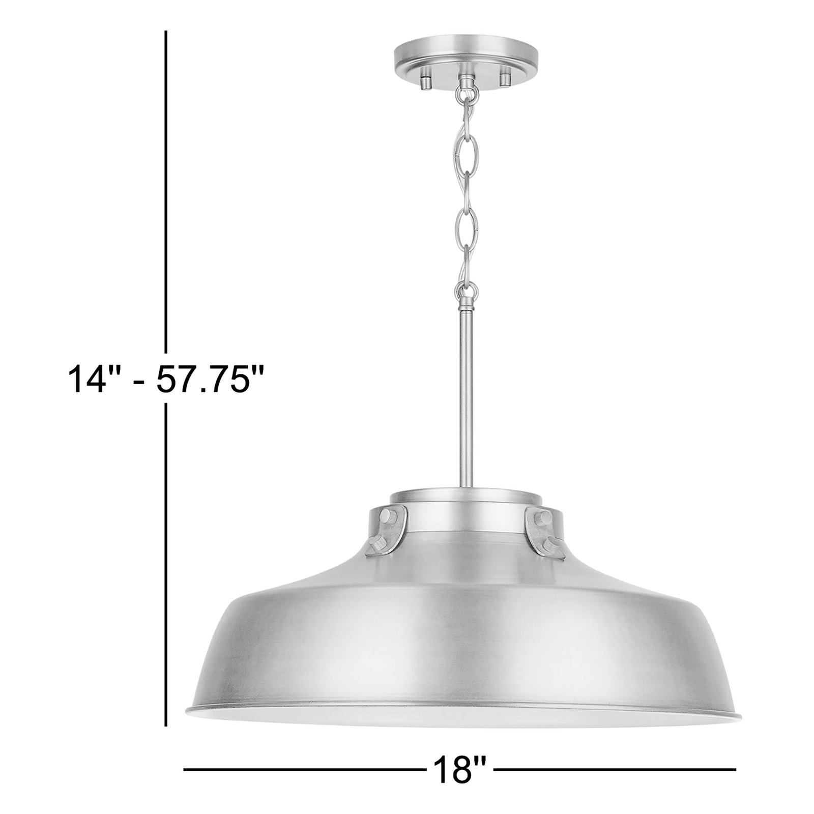 Luzon Single Light Metal Dimmable Pendant, Matte White