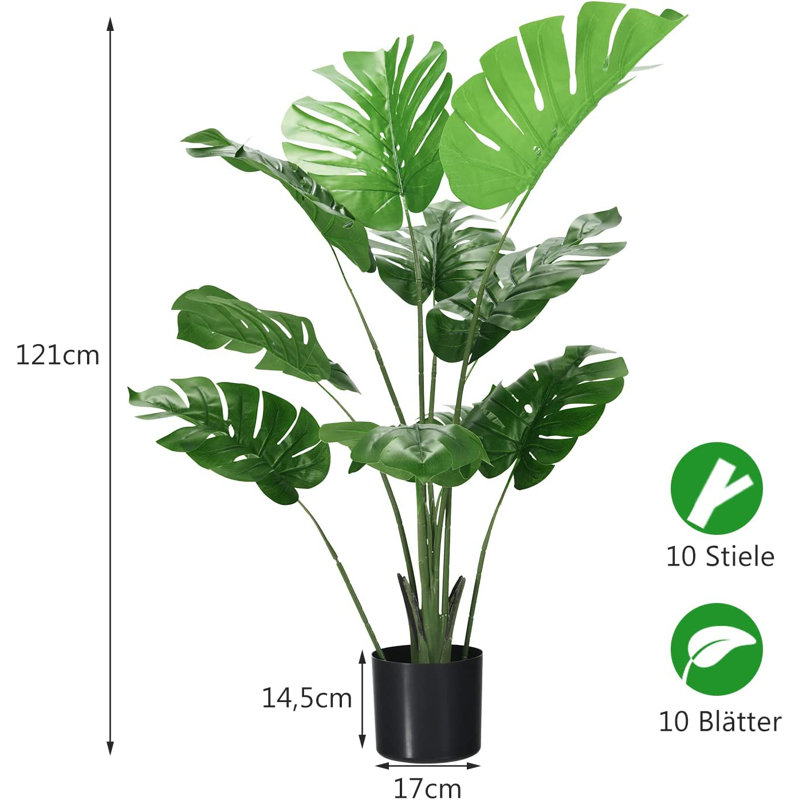 121cm Faux Palm Tree in Pot