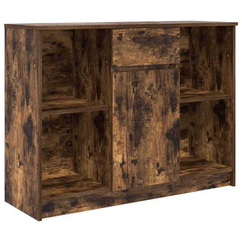 Sideboard With Drawer 101X35x76 Cm Engineered Wood, Smoked Oak