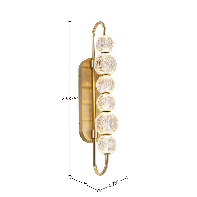 Marni Natural Brass Dimmable 6-Light Vanity Light