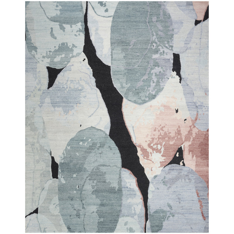 Nourison Tinita 7'9" x 9'9" Blue Pink Modern Indoor Rug, Rectangle 7'9" x 9'9"