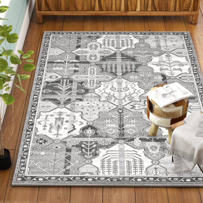 Tapis ivoire à motif géométrique Godina, Rectangle 9 pi x 12 pi