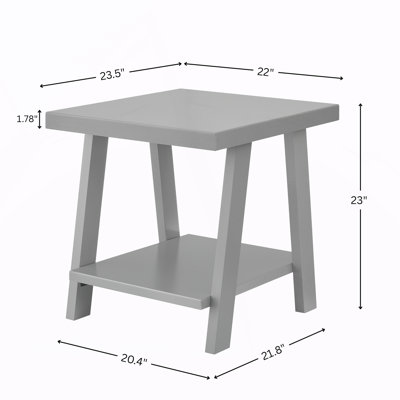 Contemporary Wood Shelf End Table