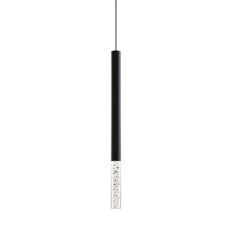 Novo Tall - Bubble Diffuser - Acrylic Single Pendant, Matte Black