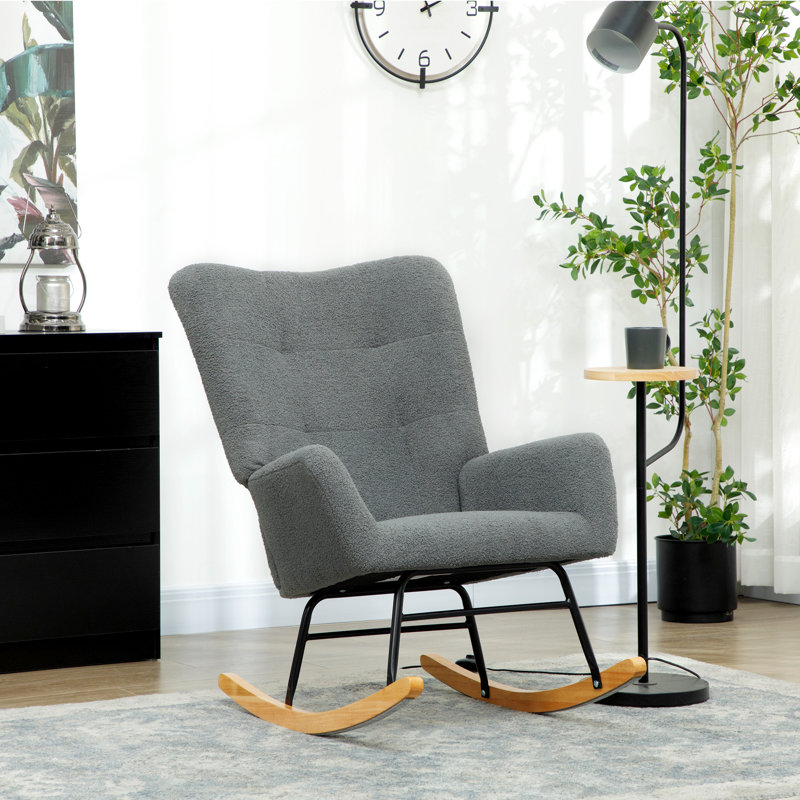 Teddy Velvet Rocking Chair