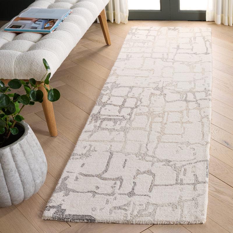 Rodeo Drive 178 Hand Tufted Wool Pile Abstract Rug, Runner 2'3" x 8'