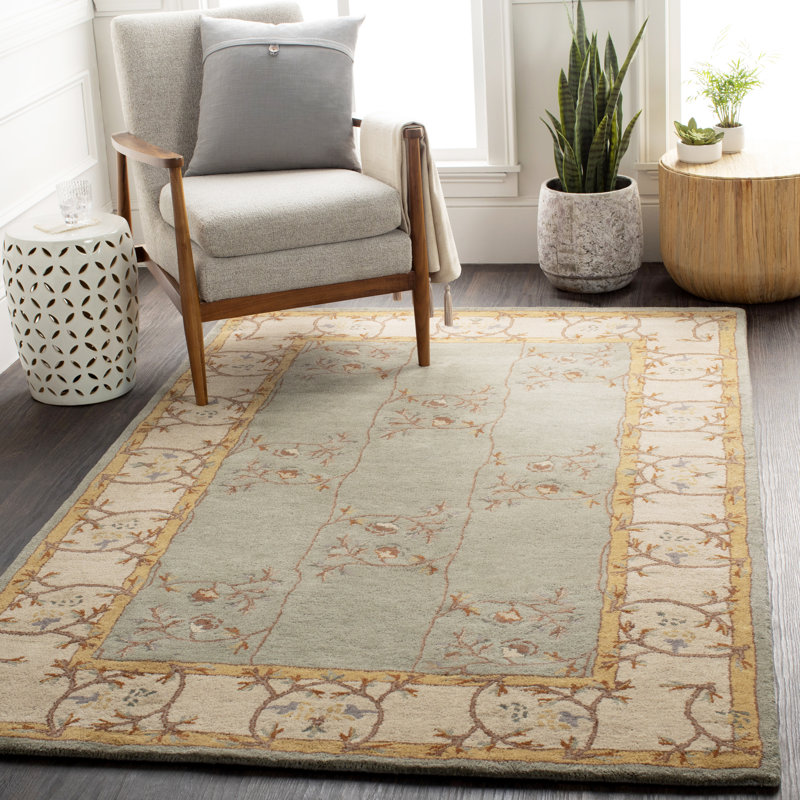 Arnedra Hand Tufted Wool Oriental Indoor Rug, Rectangle 6' x 9'