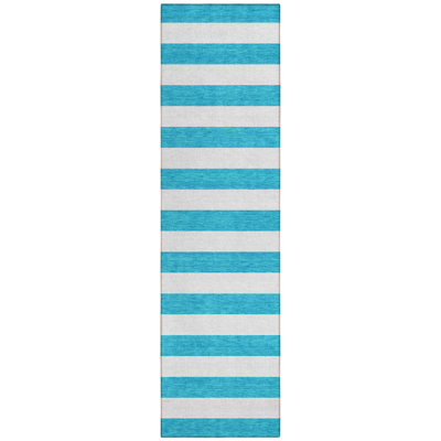 Washable Striped Indoor / Outdoor Rug