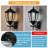 Solar Wall Light Outdoor Classic Black(set Of 2)