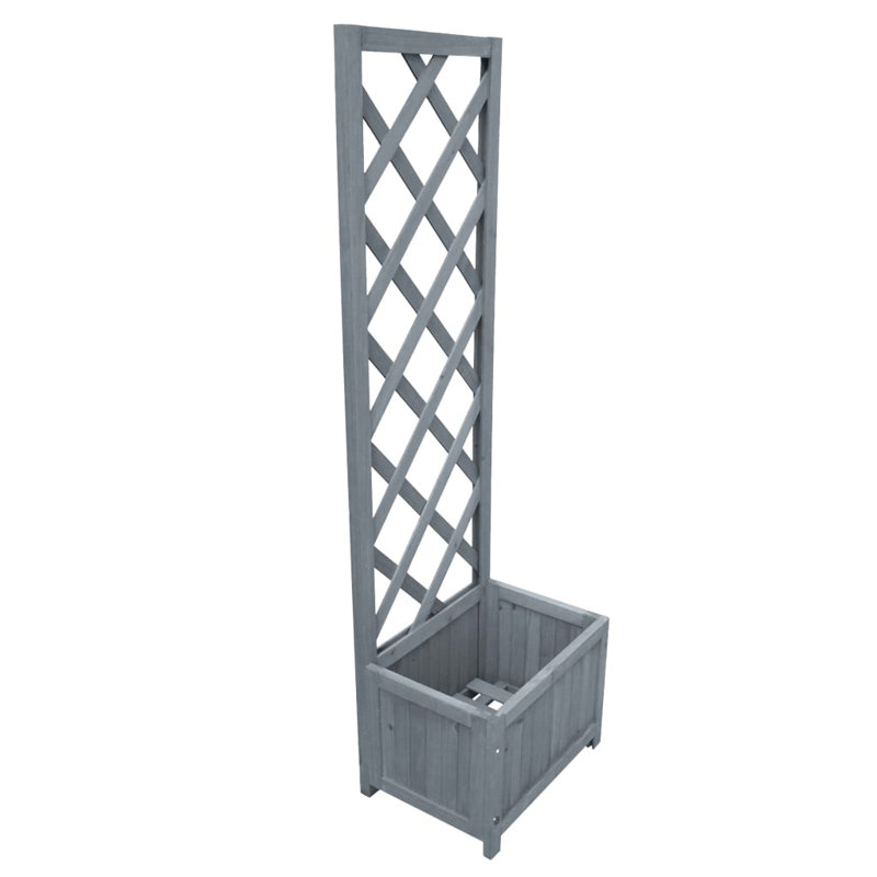 Pot à fleurs Vidaxl, Gris, H 53,1 po x l 15,7 po x P 11,8 po