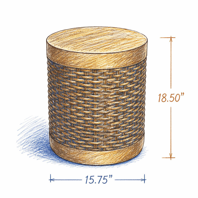 Table d'appoint d'extérieur ronde en béton