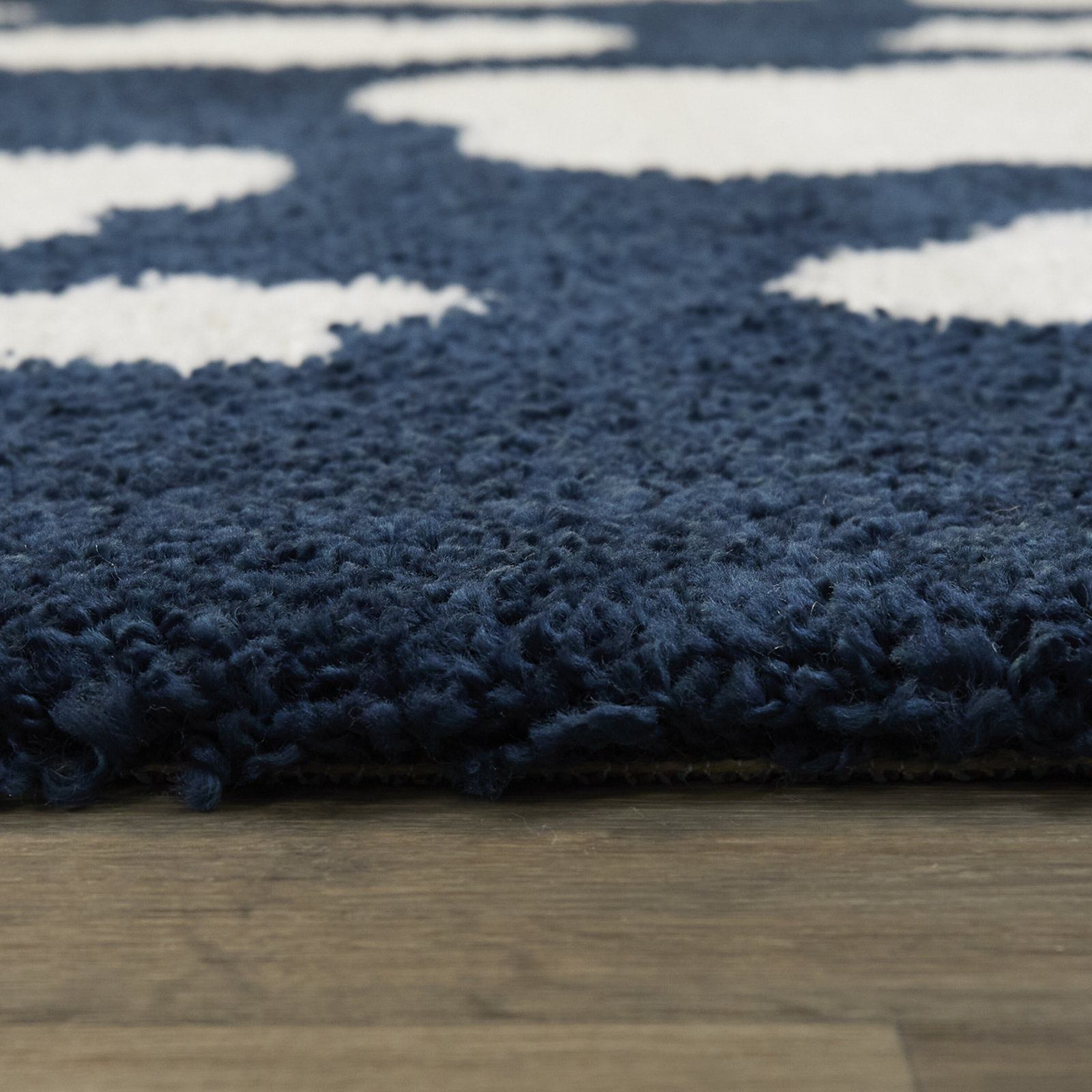 Primland Cloud Shag Area Rug, Rectangle 5'3" x 7', Navy