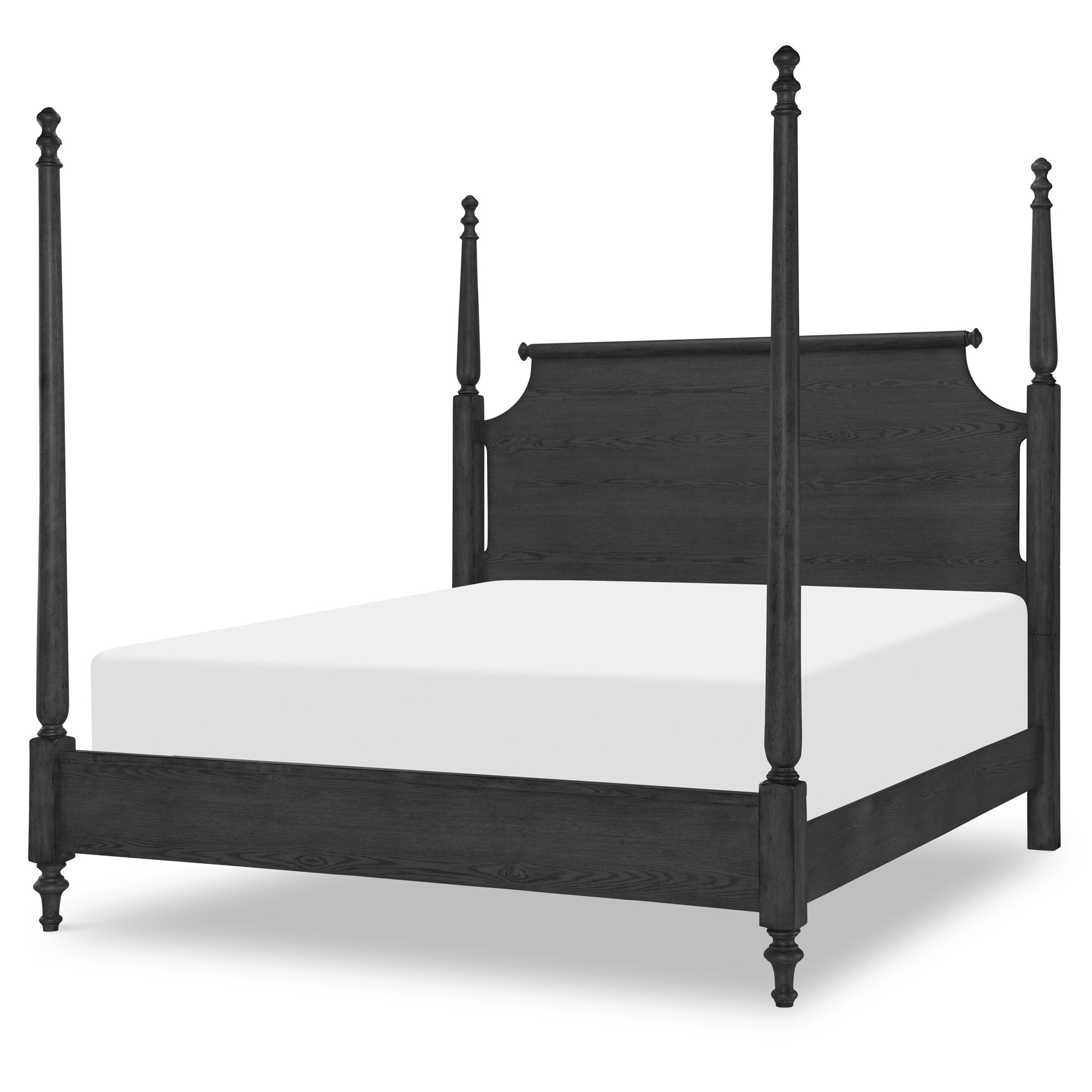 Country Living Four Poster Bed, King, Black