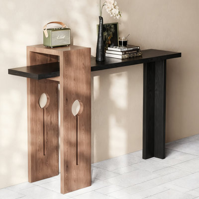 Modern-style solid wood console table