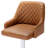 Aryelle Bar Stools Set of 2, Adjustable Counter Height Stools with Back and Arm, Modern Swivel Bar Chairs with Footrest, Upholstered PU Leather Kitchen Island Stools, Brown-864890690-864890693