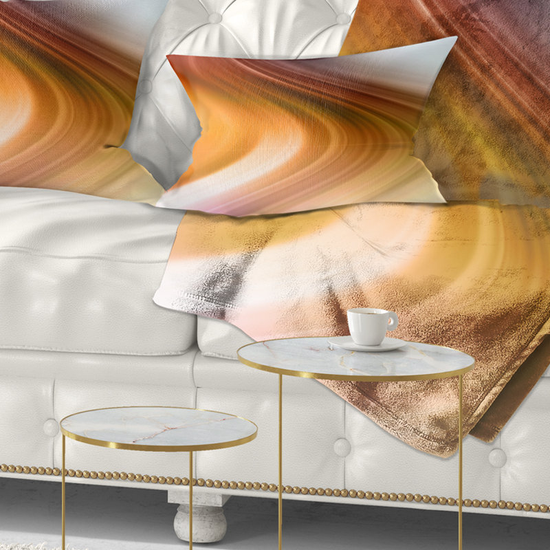 Rays of Speed - orange et vert - coussin abstrait imprimé