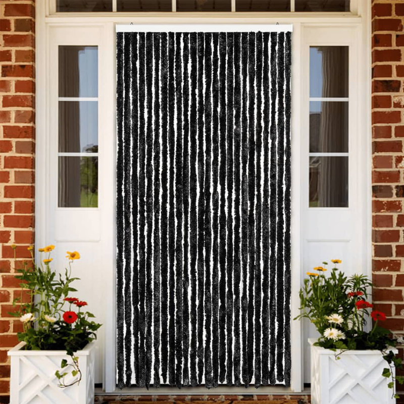 Birchanger Room Darkening Curtain Single Panel, 100cm Width x 200cm Drop, White/Grey