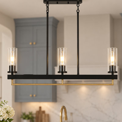 29.5" W 3-Light Dimmable Linear Pendant Light 