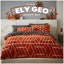 Teddy Fleece Geo Pattern Duvet Cover Set with Pillowcases, Soft Warm Winter Quilt Cover Bedding, Easy Care and Machine Washable-1544220895-1544220894
