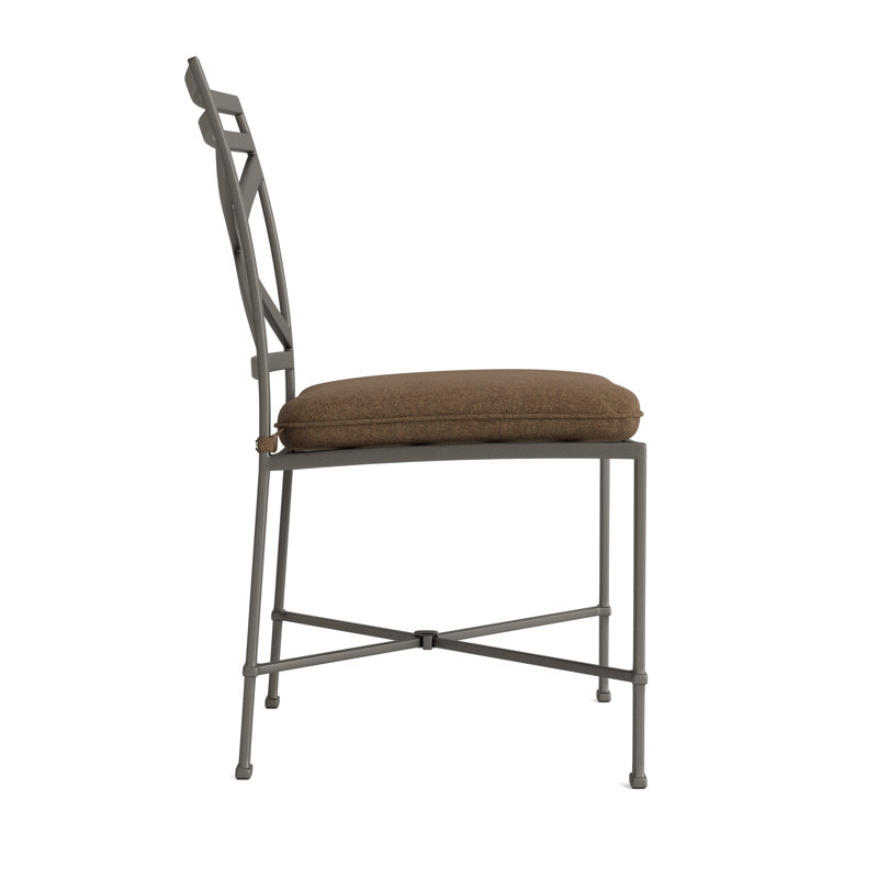 Venetian Outdoor Dining Side Chair, Mica, Fusion Moccasian, Brown