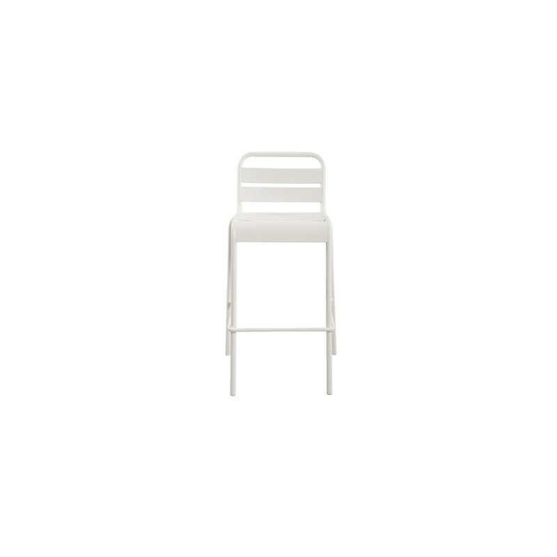 Kade Outdoor Bar Stool White Set of Two, White