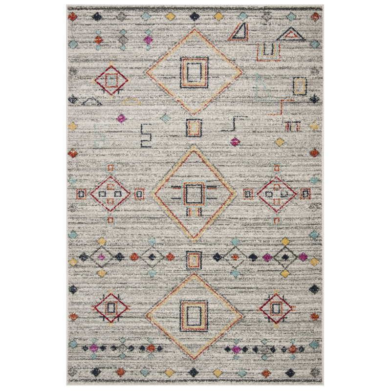 Tarbox Geometric Hand Woven Area Rug, Rectangle 183 x 274 cm