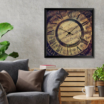 Elegant Decorative Wall Clock, 17.7 x 17.7 inches | 100% MDF with 100% Polystyrene Frame, Thickness: 0.8 inches | UV Printed Design, Perfect for Home Decor & Modern Interiors, Stylish & Functional Timepiece