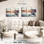 «Summer Lake Fishing», 3 pièces sur toile-98562815