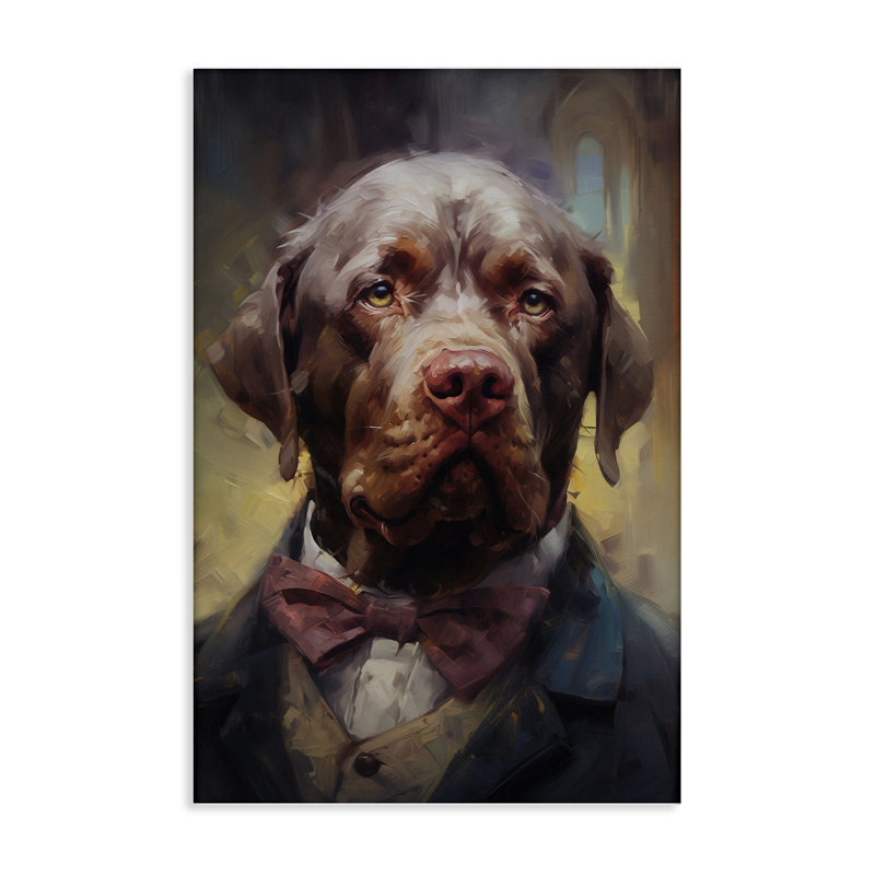 «Dog in Timeless suit», par Wumples, H 24 po x l 16 po