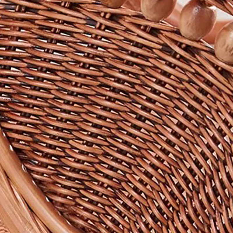 Chaise berçante en rotin rétro