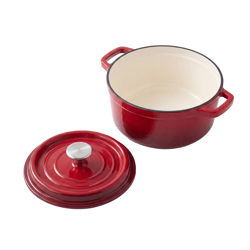 Enamelled Cast Iron Dutch Oven Pot with Lid