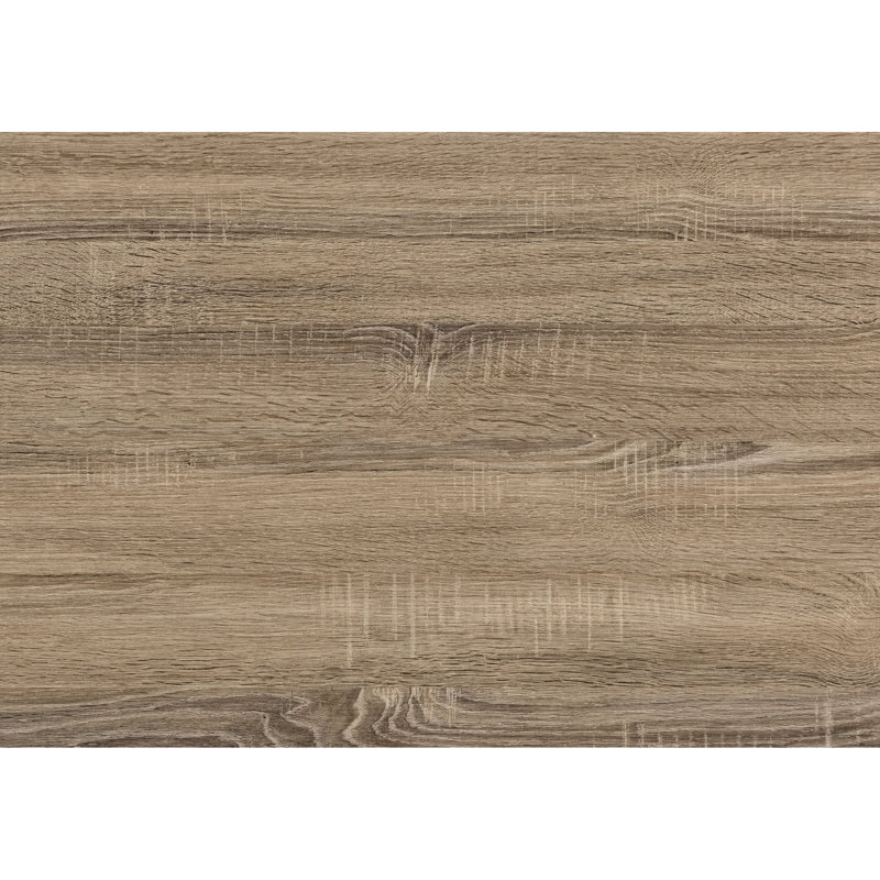 Bureau à domicile de style moderne - l 42 po, stratifié taupe, structure en métal et tiroirs pour rangement noir foncé