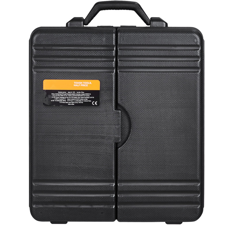 Outil mécanique 221 pièces avec outils métriques, cliquet traité thermiquement à dégagement rapide, rangement portable pour projets de bricolage complexes, boîte de 72 dents sur place