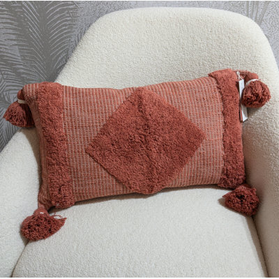Handwoven Geometric Throw Pillow