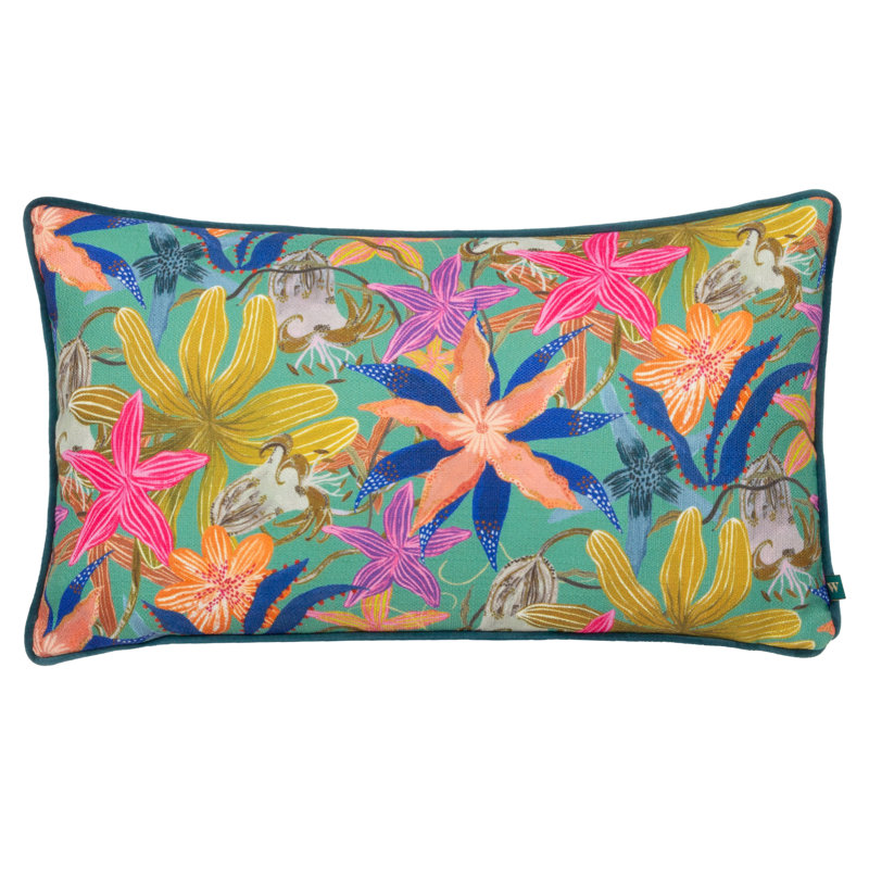 Otwin Floral Rectangular Lumbar Cushion Cover