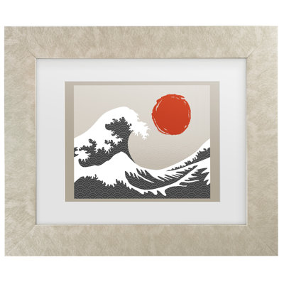 Bolog Fadil Roze The Wave Matted Framed Art