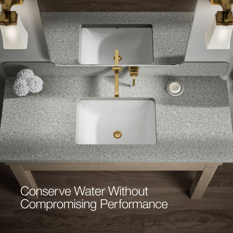 Riff Wall-Mount Single-Handle Bathroom Sink Faucet, Vibrant Brushed Moderne Brass